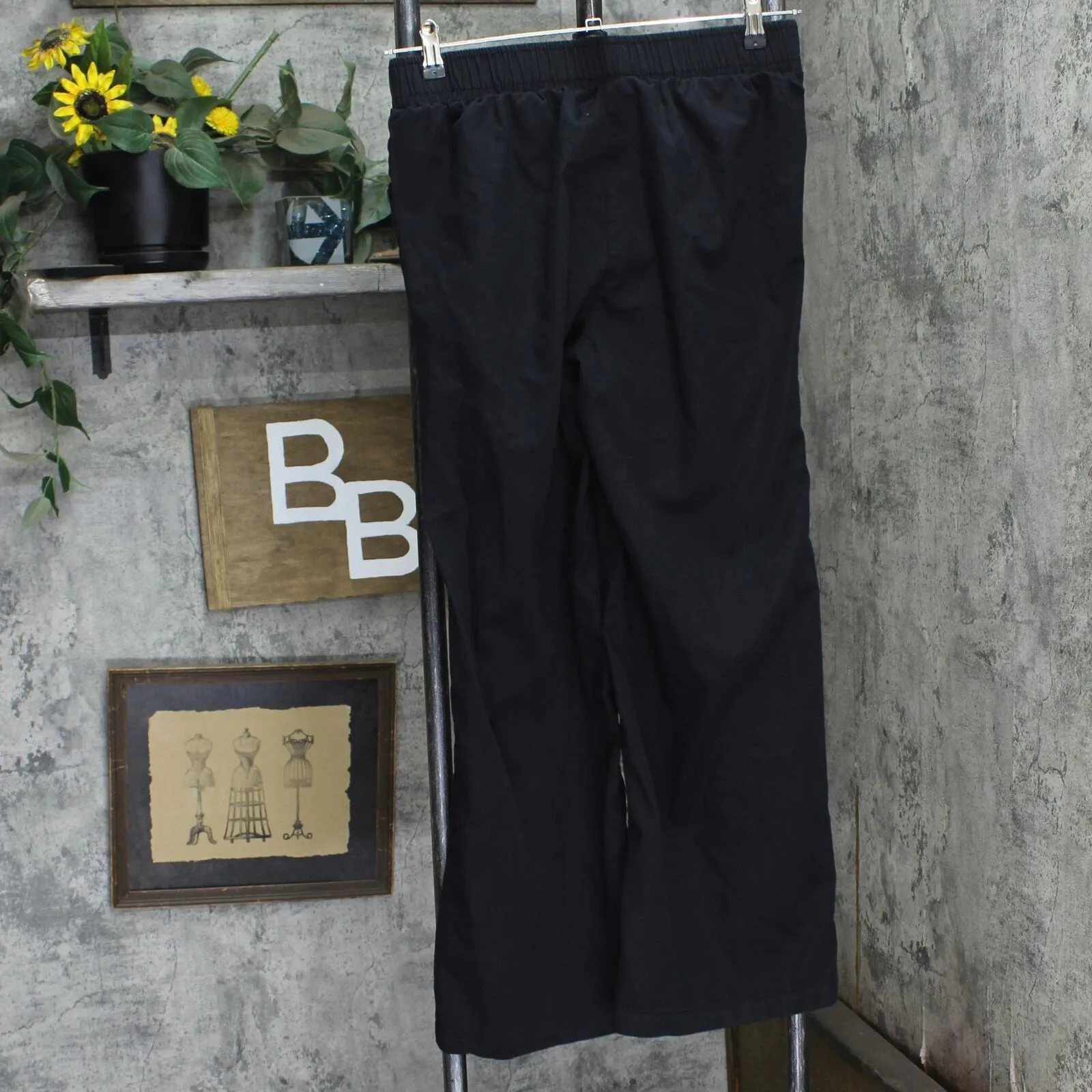 DG2 by Diane Gilman Twill Pull On Straight Leg Elastic Waist Pants Black M