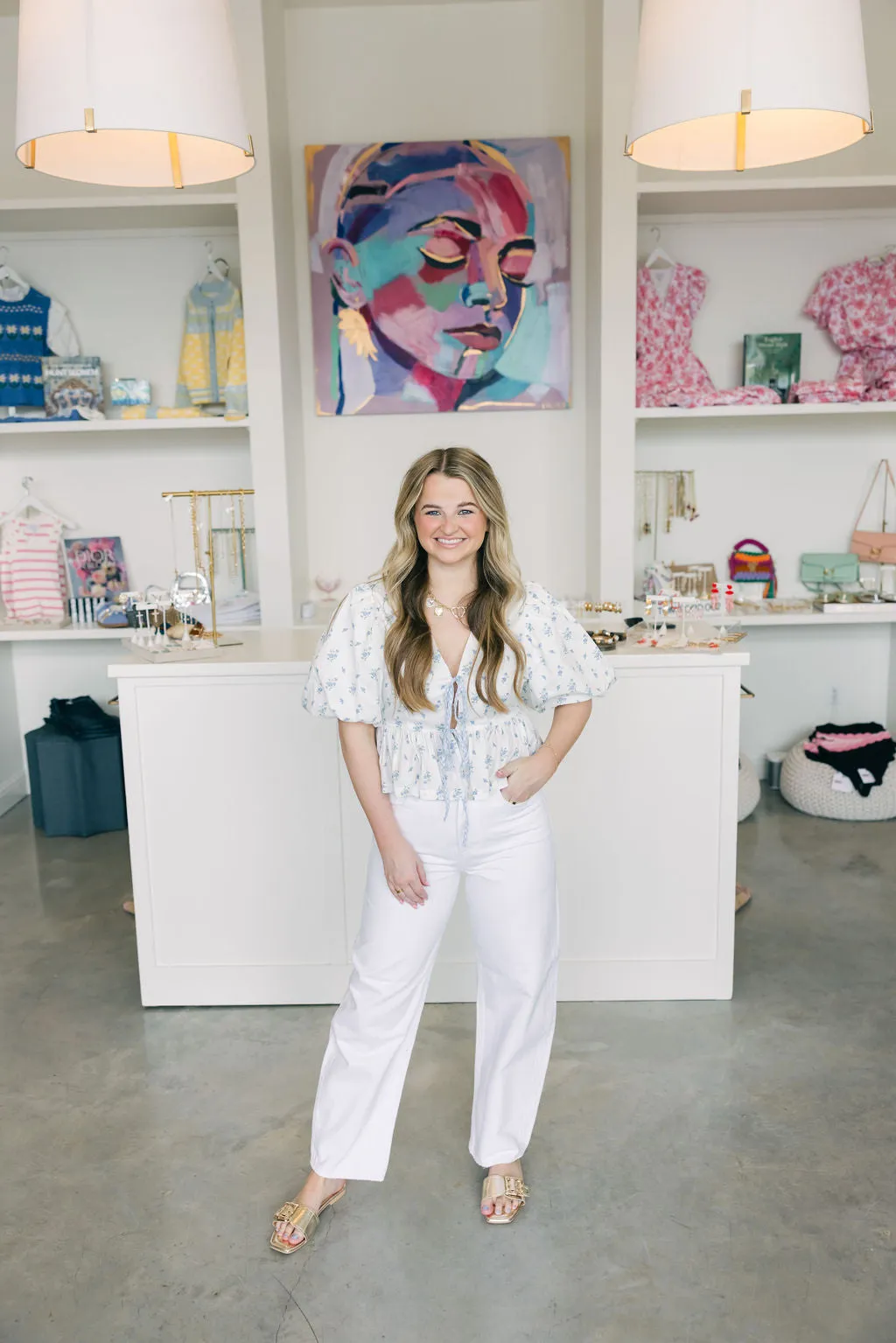 Ditzy Floral Bow Top