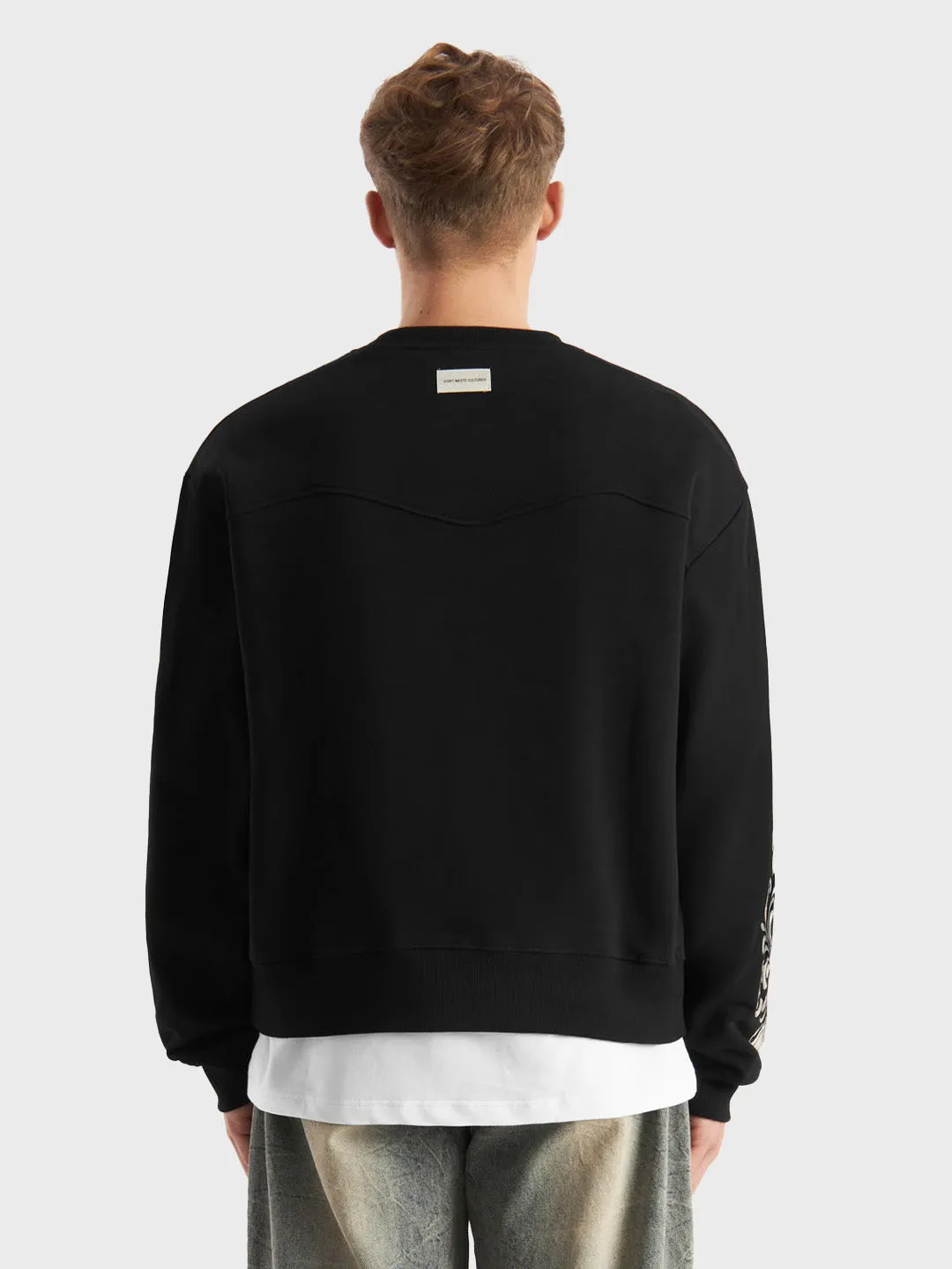 Don't Waste Culture Gravien Crewneck Sweatshirt | Black