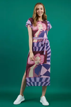 Dreamer Lady Print Midi Dress