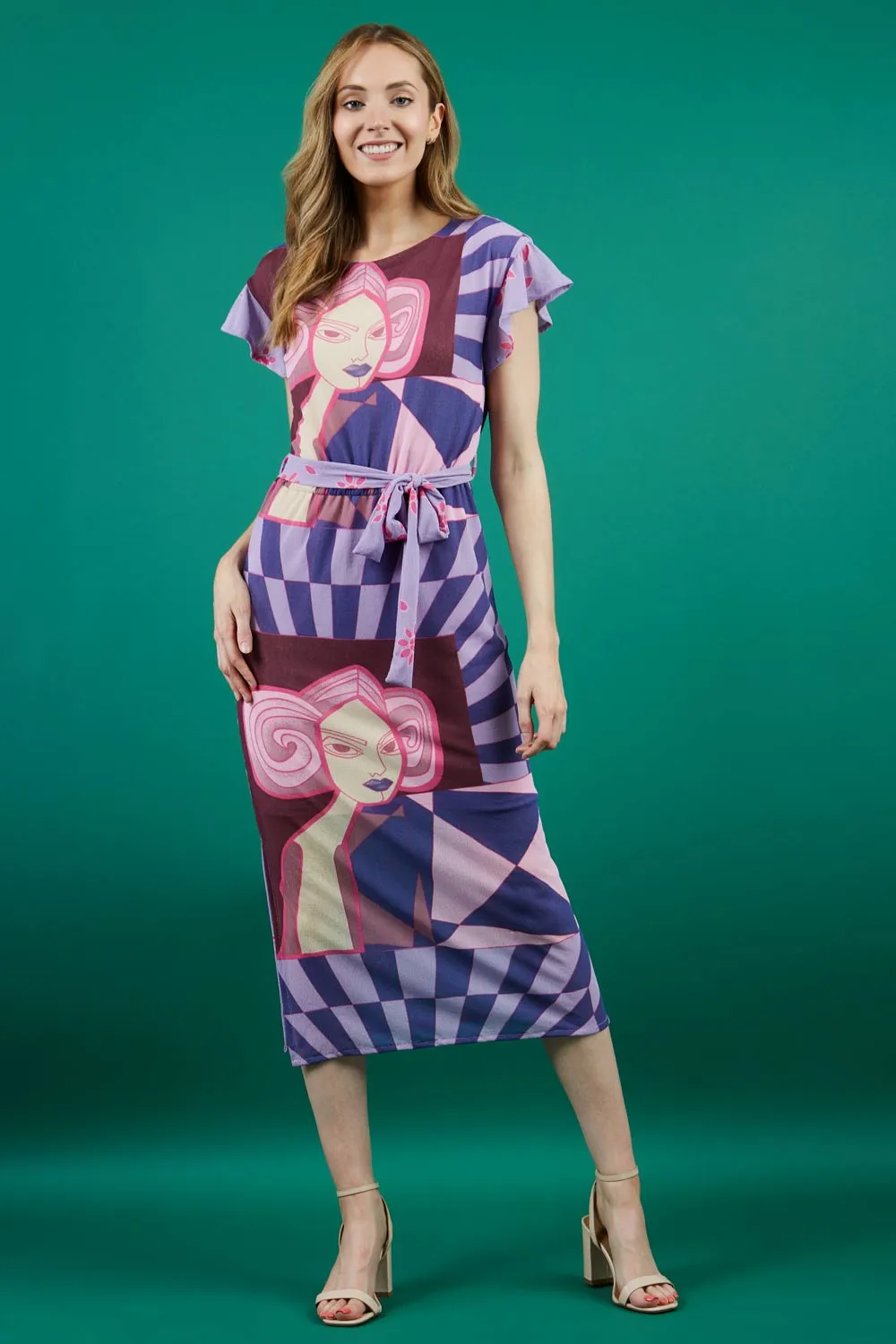 Dreamer Lady Print Midi Dress