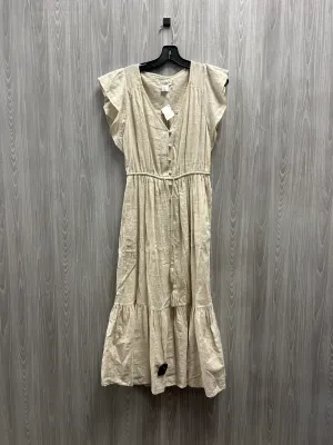 Dress Casual Midi By Lucky Brand In Beige, Size: Xs