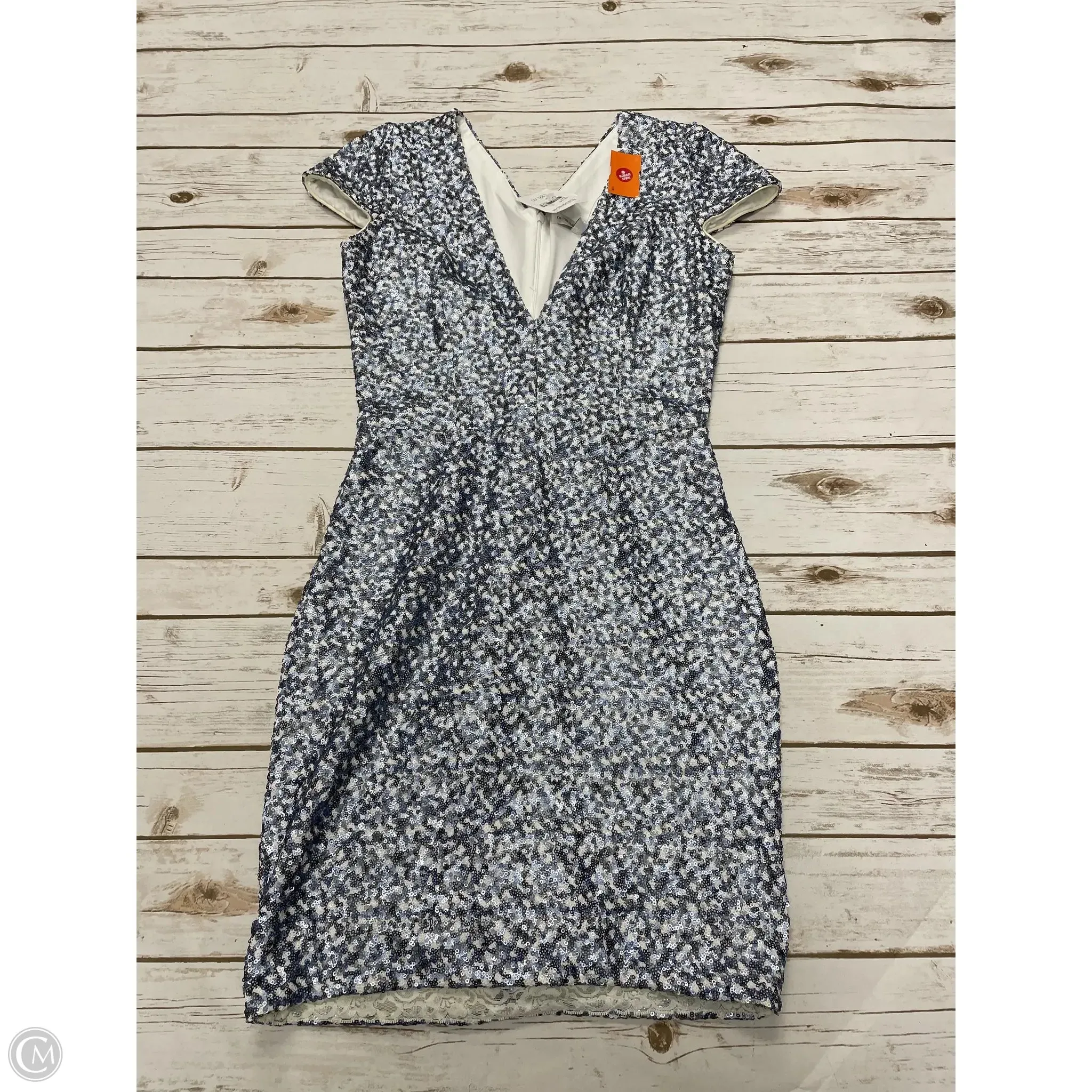Dress Party Midi By Dress The Population In Blue, Size: L