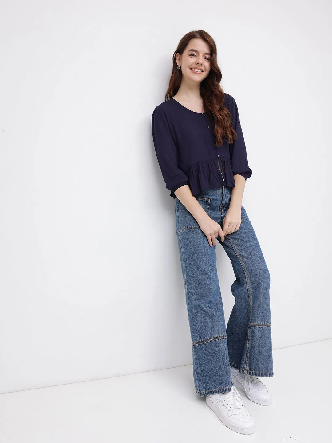 DressBerry Effortless Chic Pleated A-Line Top