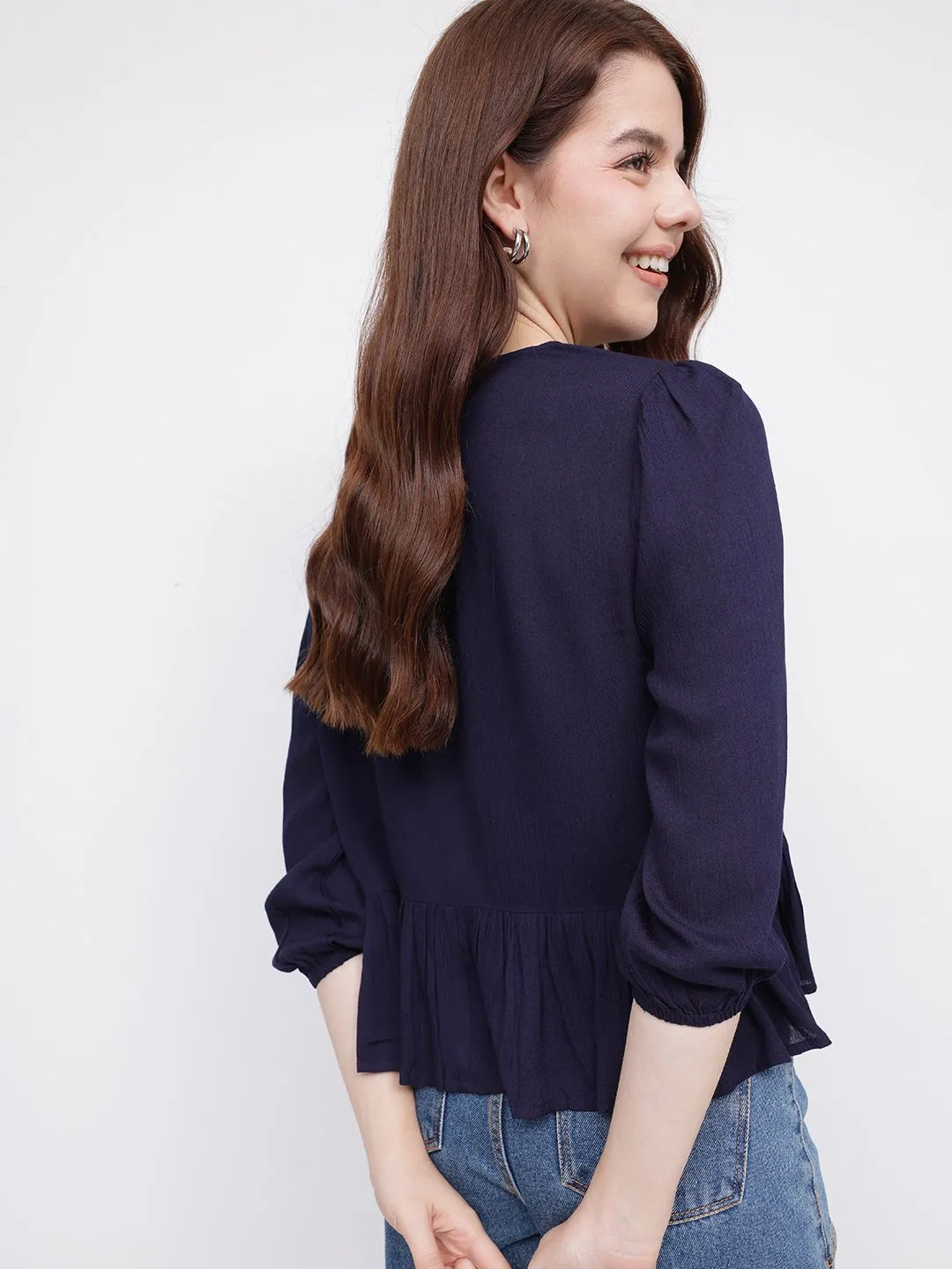 DressBerry Effortless Chic Pleated A-Line Top