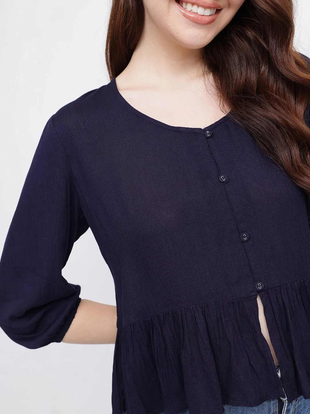 DressBerry Effortless Chic Pleated A-Line Top