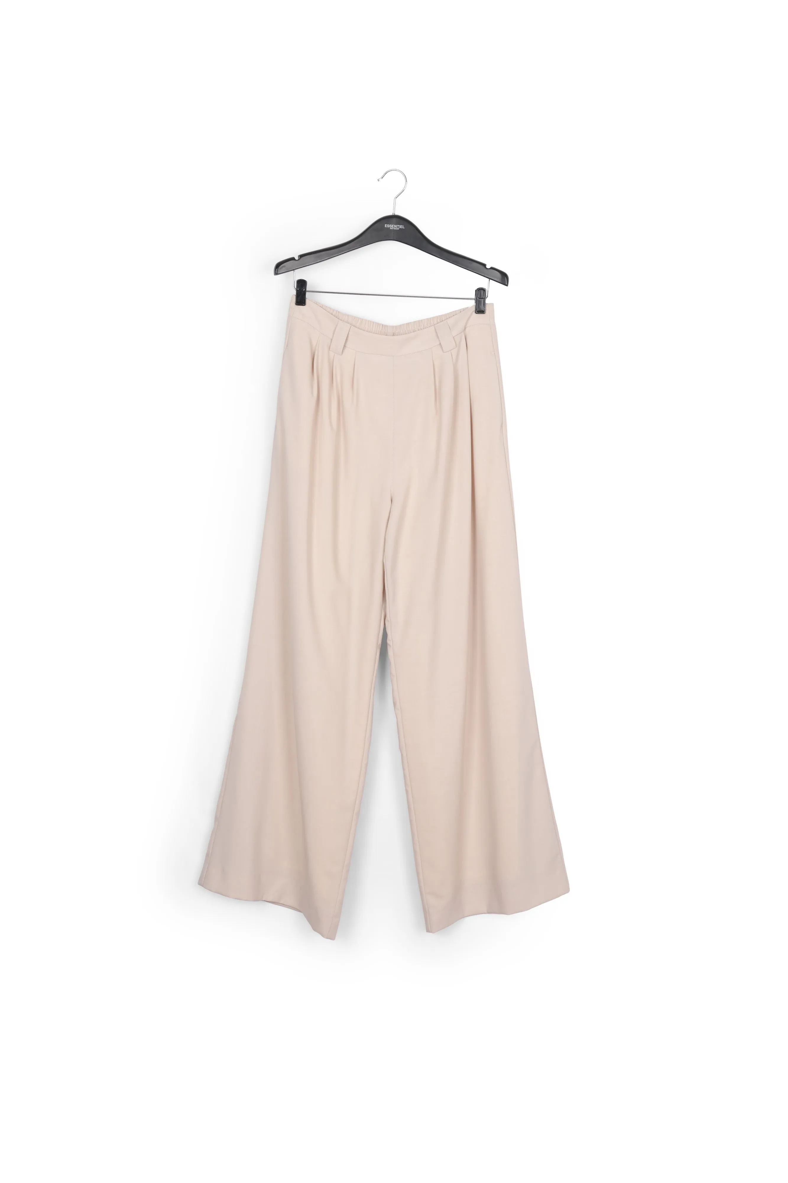 Ecru wide-leg pants
