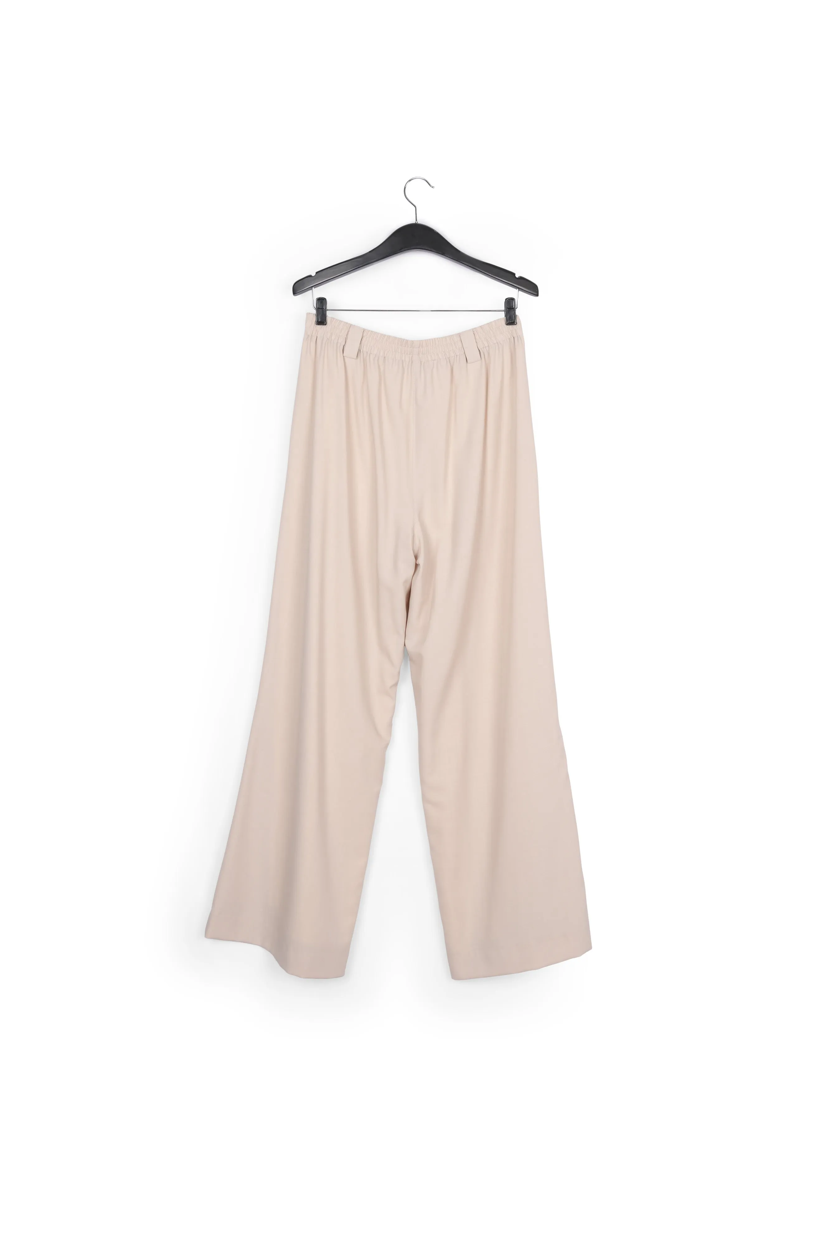 Ecru wide-leg pants