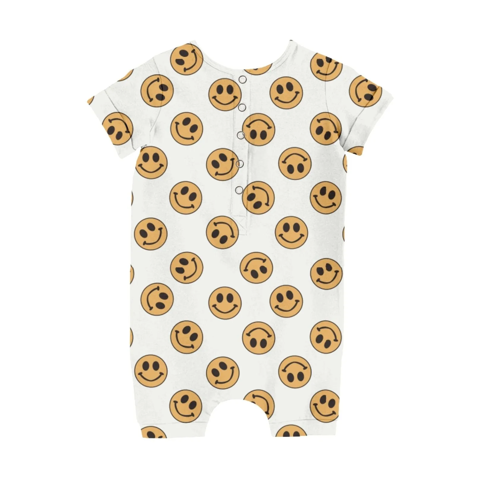 Effortless Shortie Bamboo Romper - Happy Days