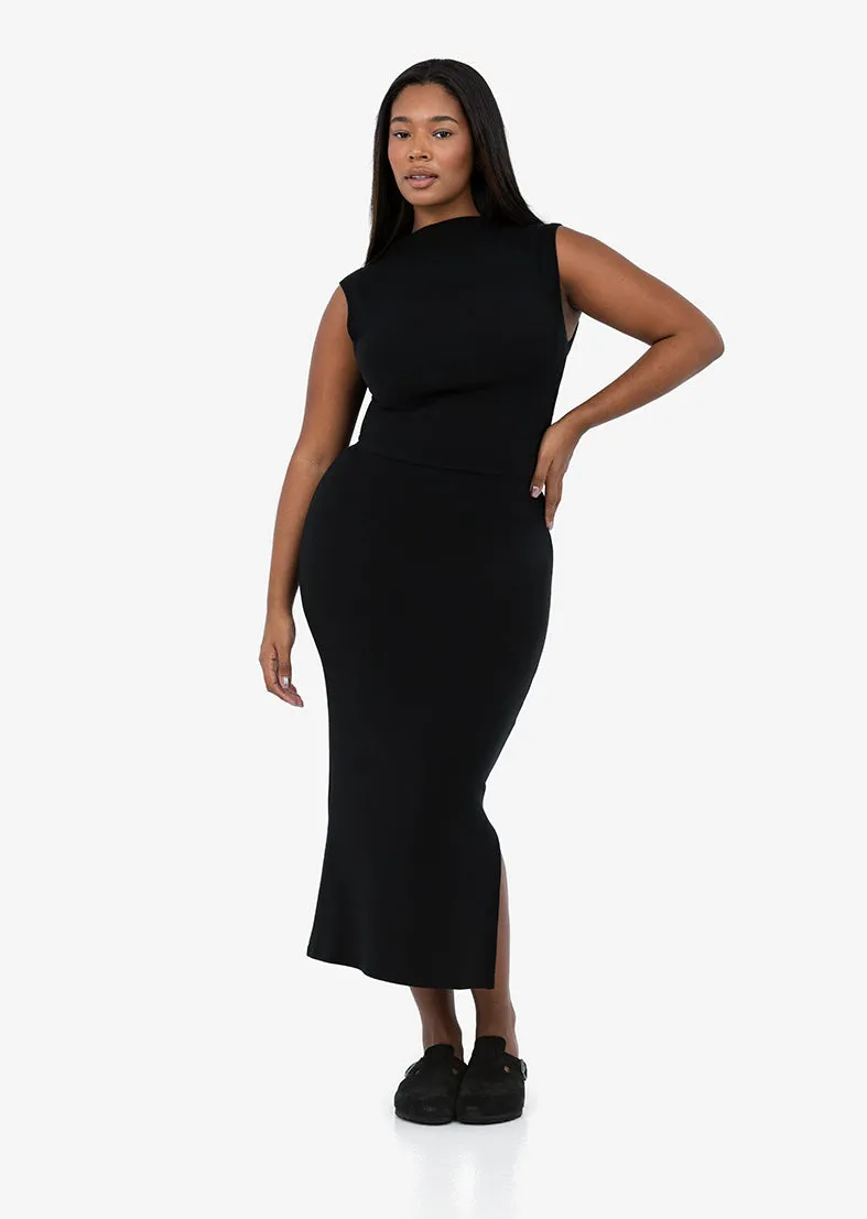 Effortless Tube Skirt Black