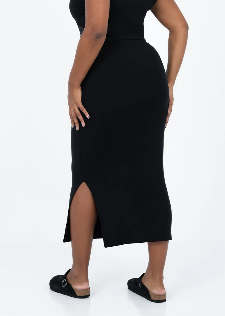 Effortless Tube Skirt Black