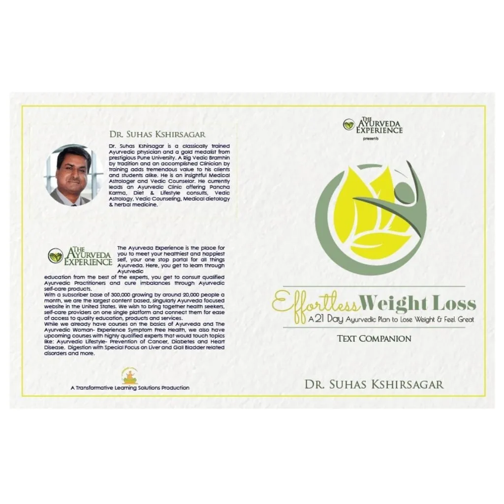 Effortless Weight Loss - 21-day Ayurvedic Detox Diet Plan to Lose Weight