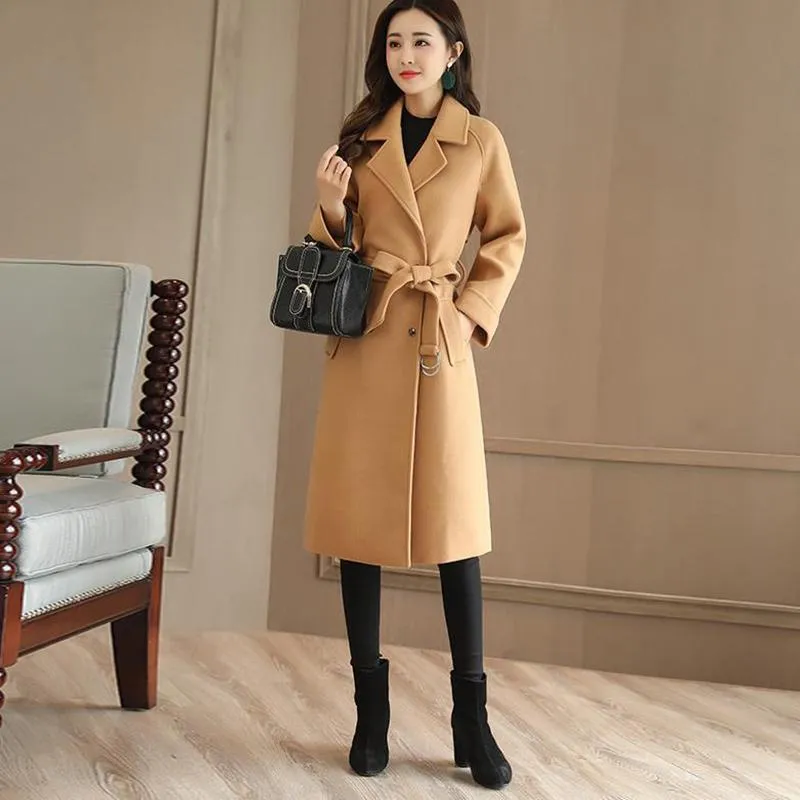 Elegant Fashion Trend Women's Jacket Winter Temperament Queen Imitation Mink Velvet Thick Warm Women's Trench Coat