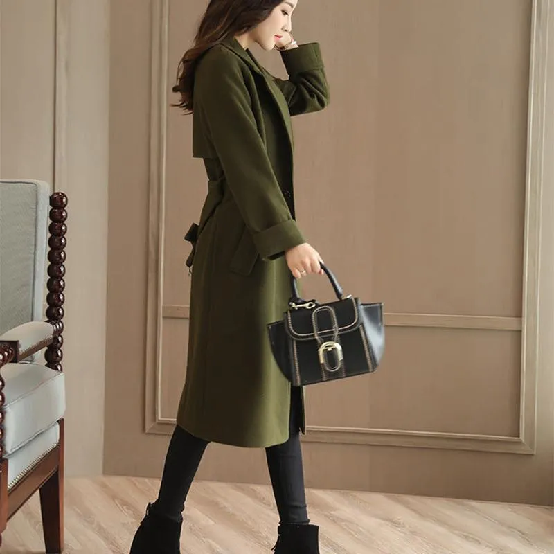 Elegant Fashion Trend Women's Jacket Winter Temperament Queen Imitation Mink Velvet Thick Warm Women's Trench Coat
