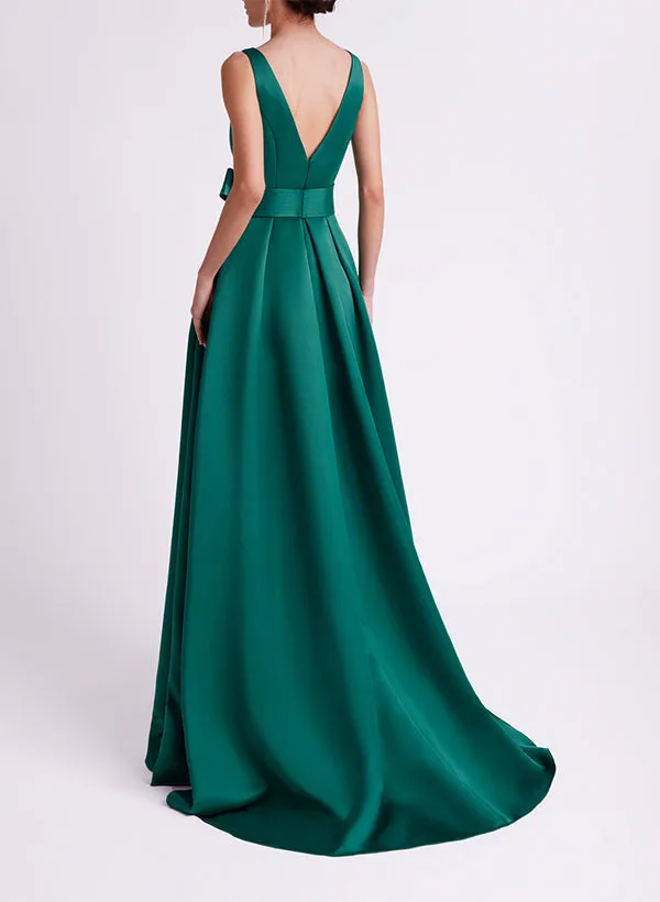 Elegant Scoop Neck A-Line Floor Length Mother of The Bride Dresses