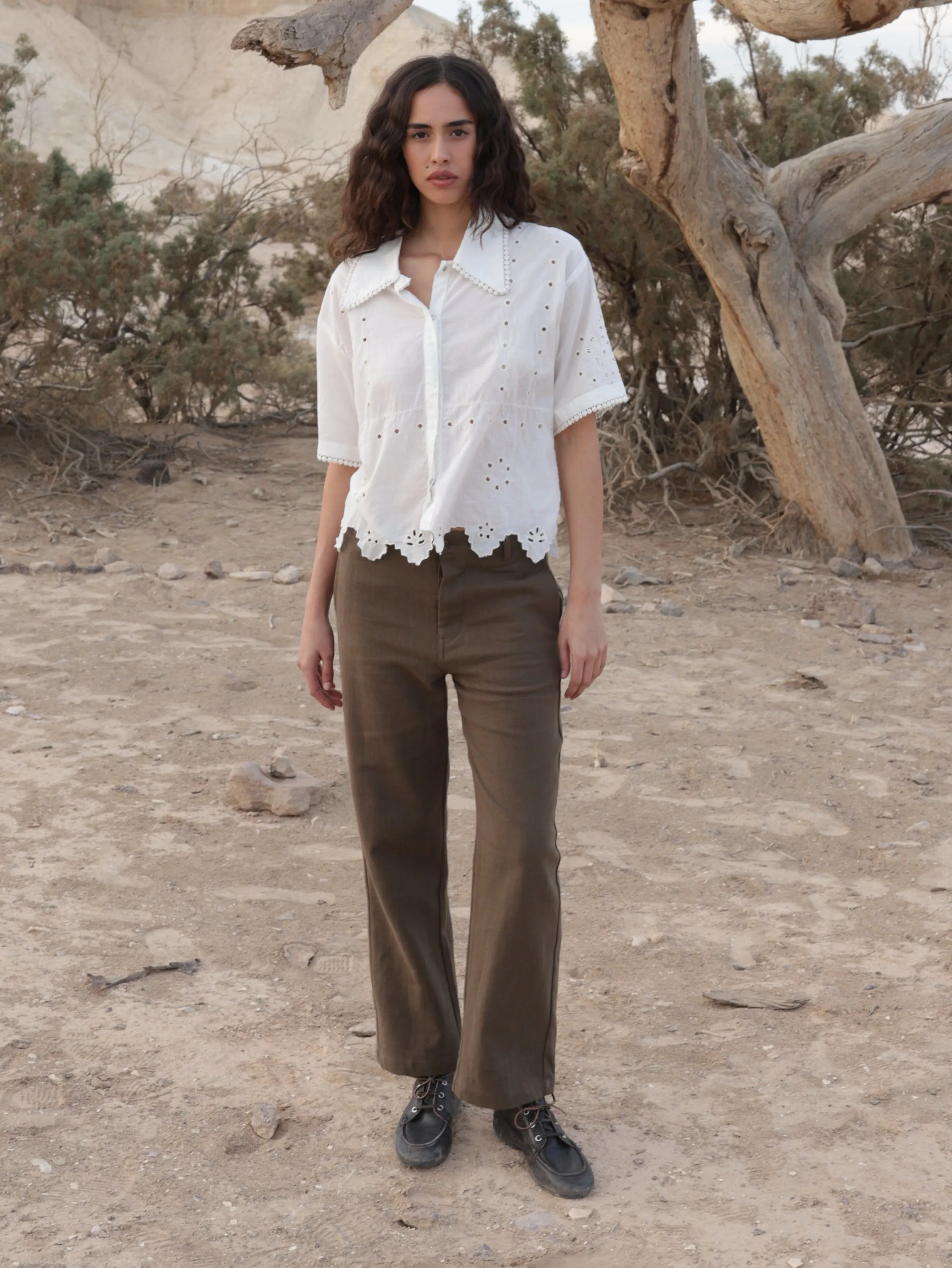 Embroidered Chino Pants