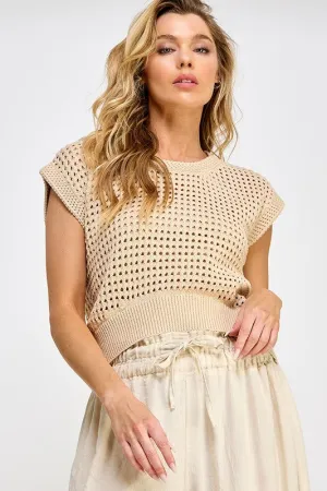Emma Crochet Sweater Vest