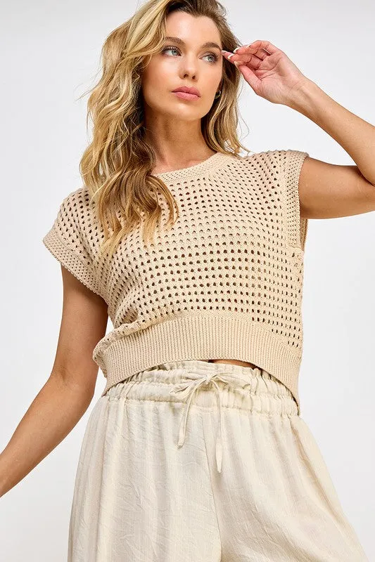 Emma Crochet Sweater Vest
