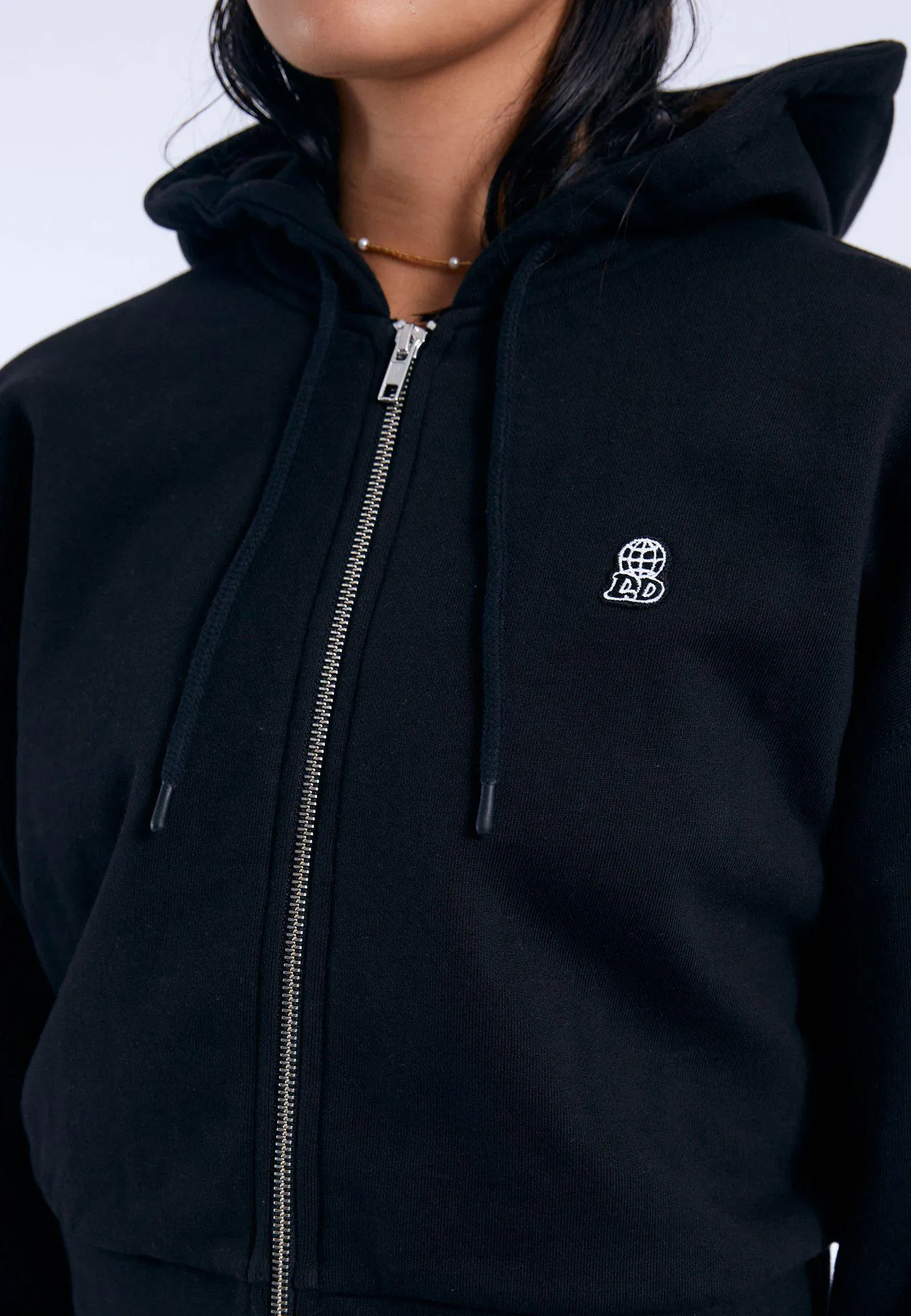Ethel Zip Hoodie - Black DD Global