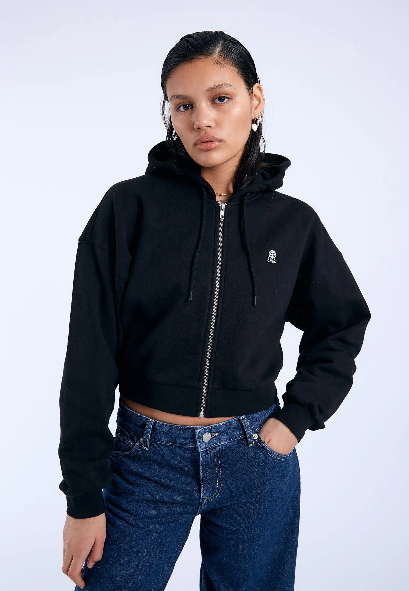 Ethel Zip Hoodie - Black DD Global
