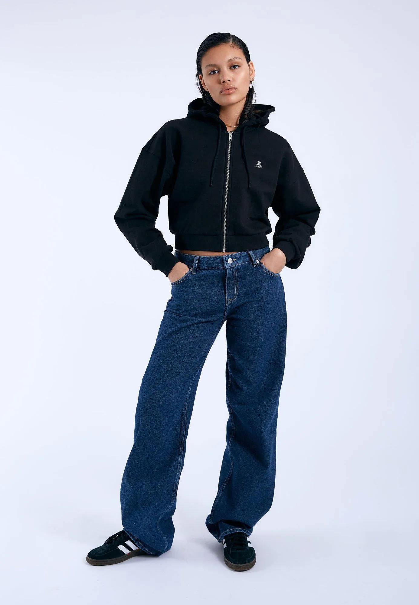 Ethel Zip Hoodie - Black DD Global