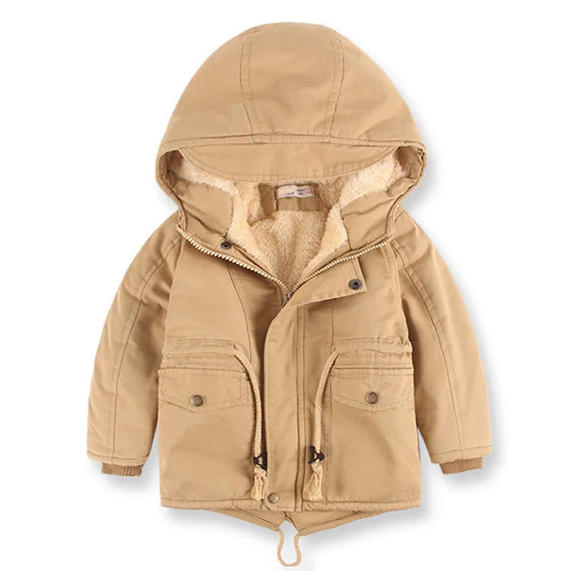 European Style winter boy coat children's clothing warm trench thickening kids coat jacket