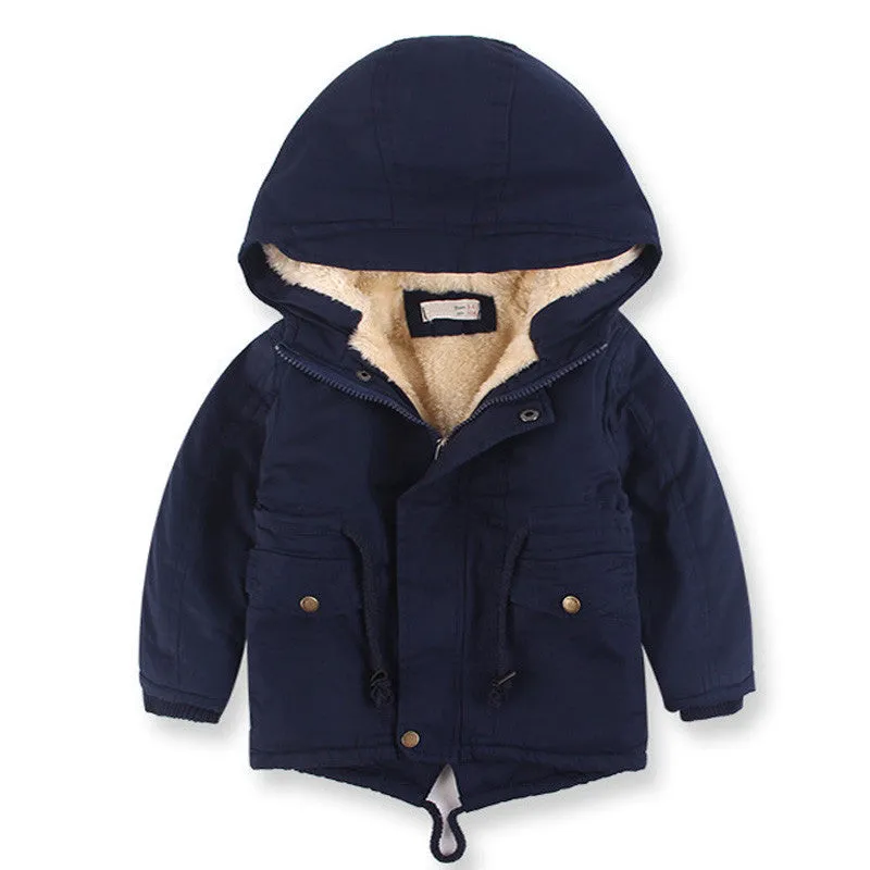 European Style winter boy coat children's clothing warm trench thickening kids coat jacket