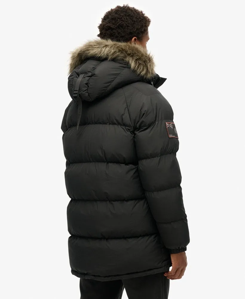 Everest Longline Baffled Parka | Jet Black