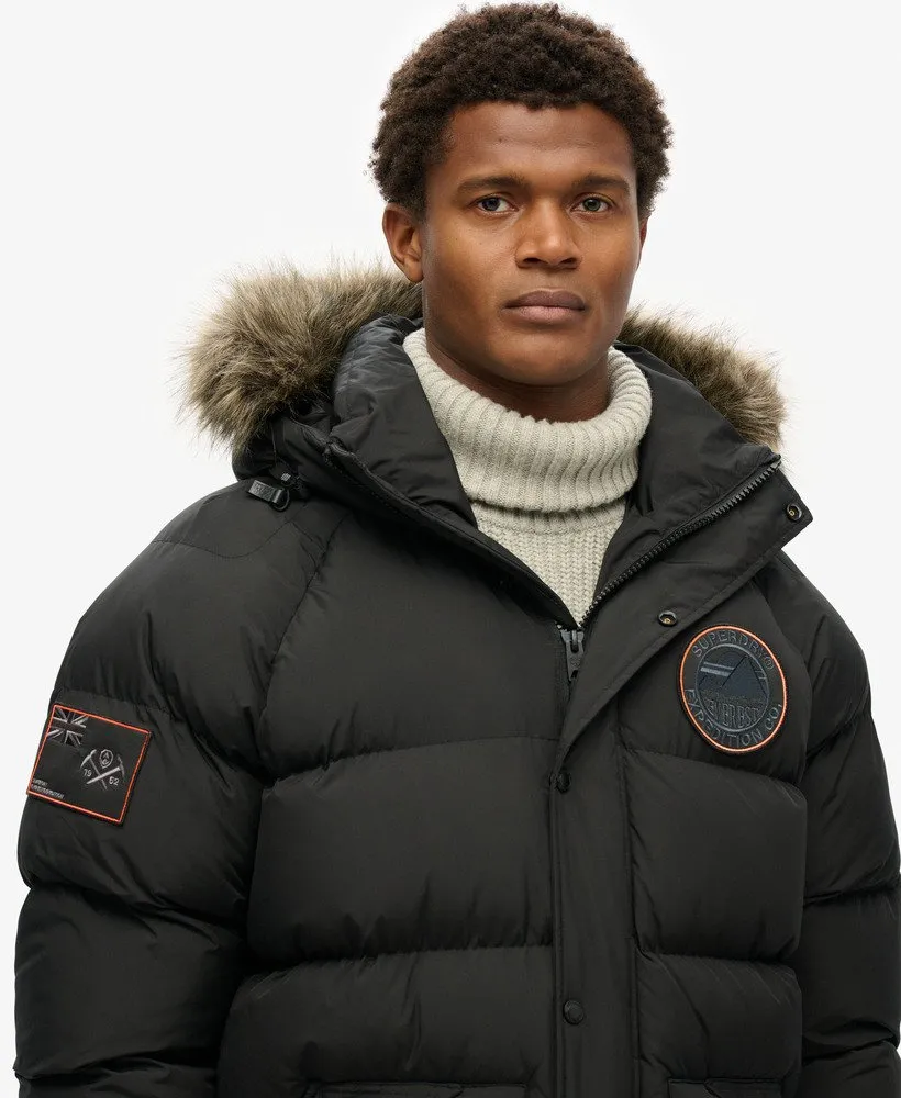 Everest Longline Baffled Parka | Jet Black