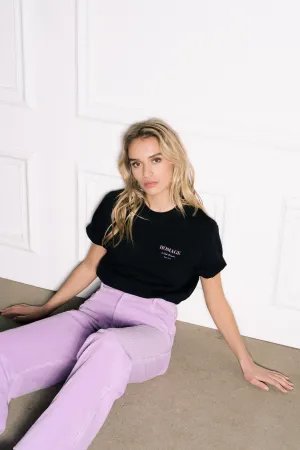 Farrah - Rib Pants With Wide Leg