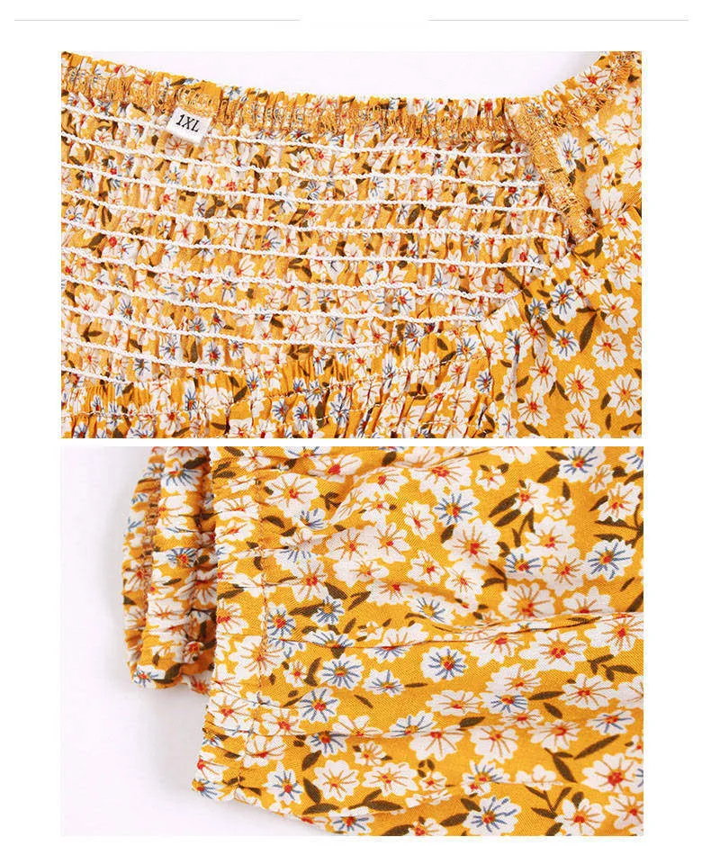 Fashion Women's Autumn and Winter Floral Square Collar Dress