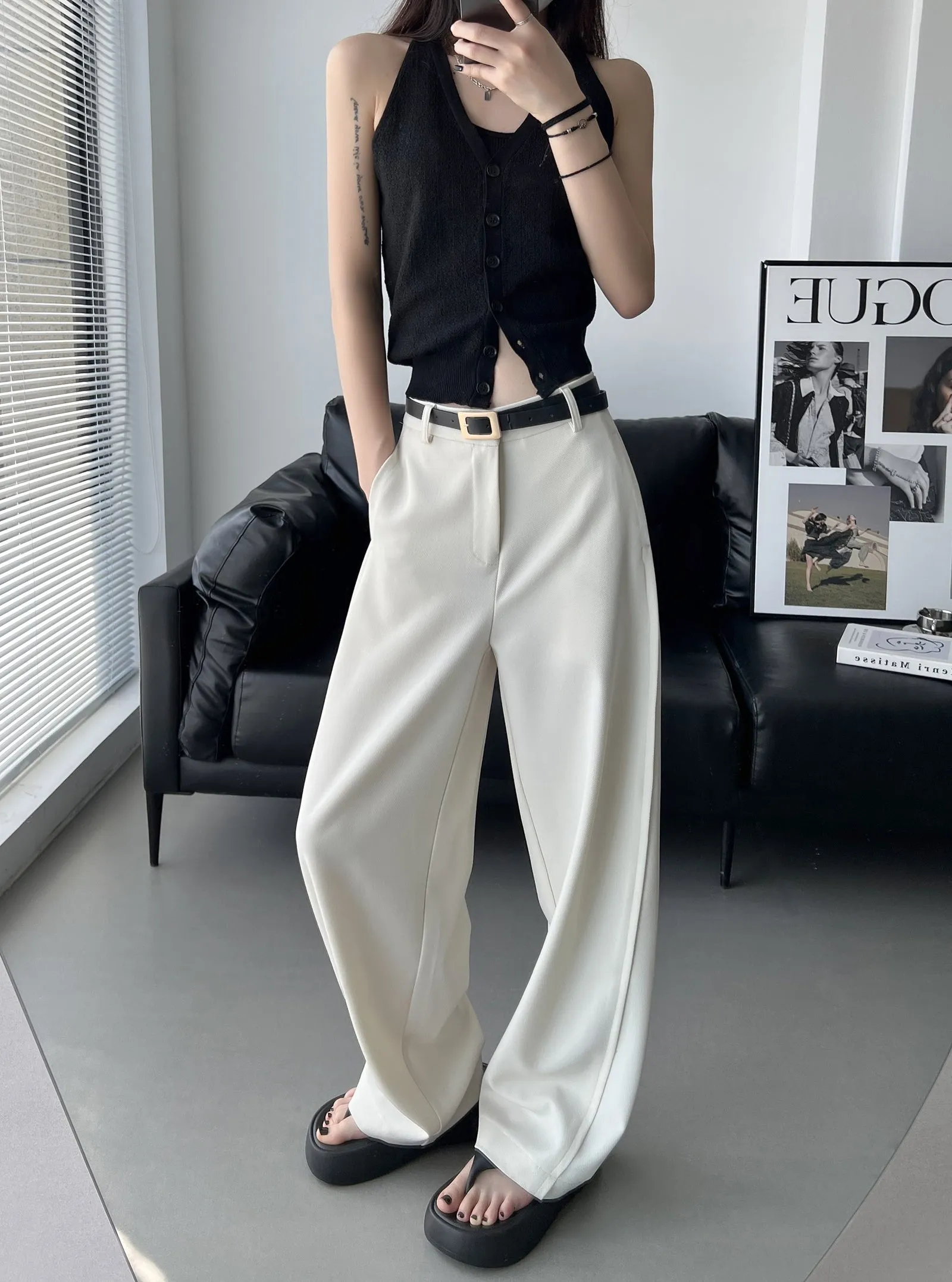 Fashionable and Breezy Casual Women's Straight Leg Pants for Everyday Wear
