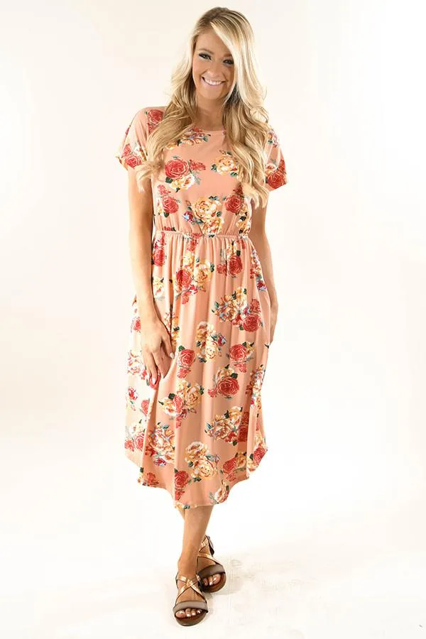 Fields of Peaches Floral Midi Dress