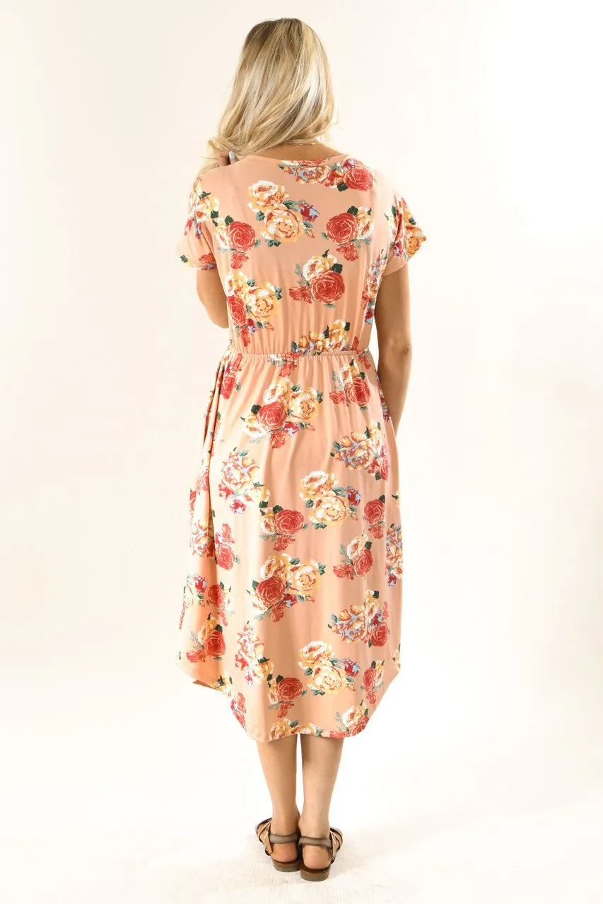 Fields of Peaches Floral Midi Dress