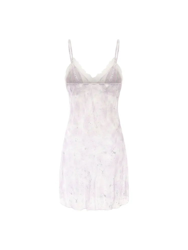 Floral Chiffon Lace Slip Dress