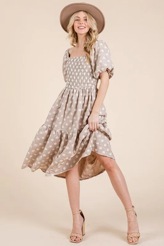 Floral Embroidered Midi Dress: Romantic Style for Summer 2025