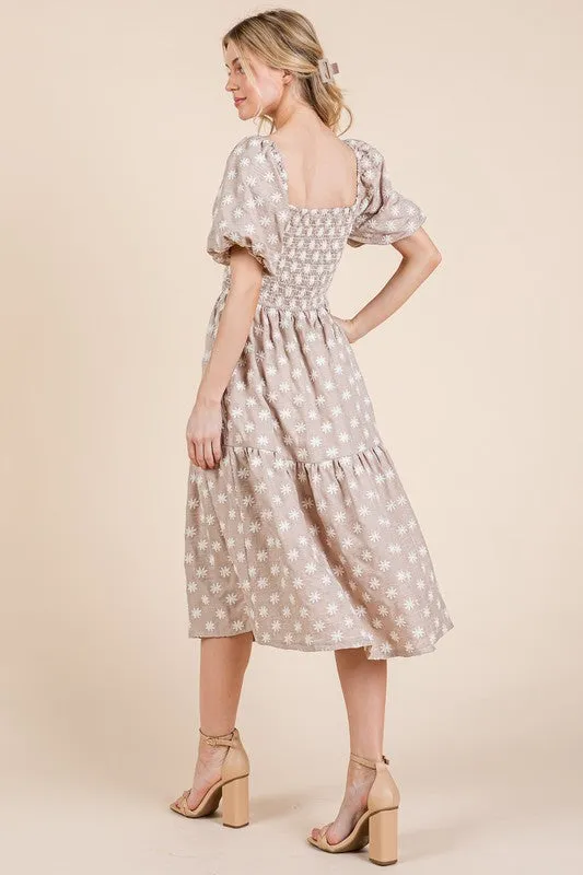 Floral Embroidered Midi Dress: Romantic Style for Summer 2025