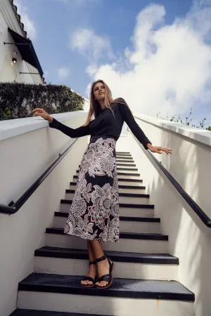 FLORAL PRINTED SLIP SKIRT