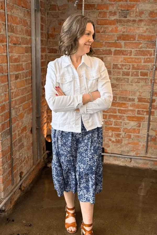 Floral Square Neck Midi Dress