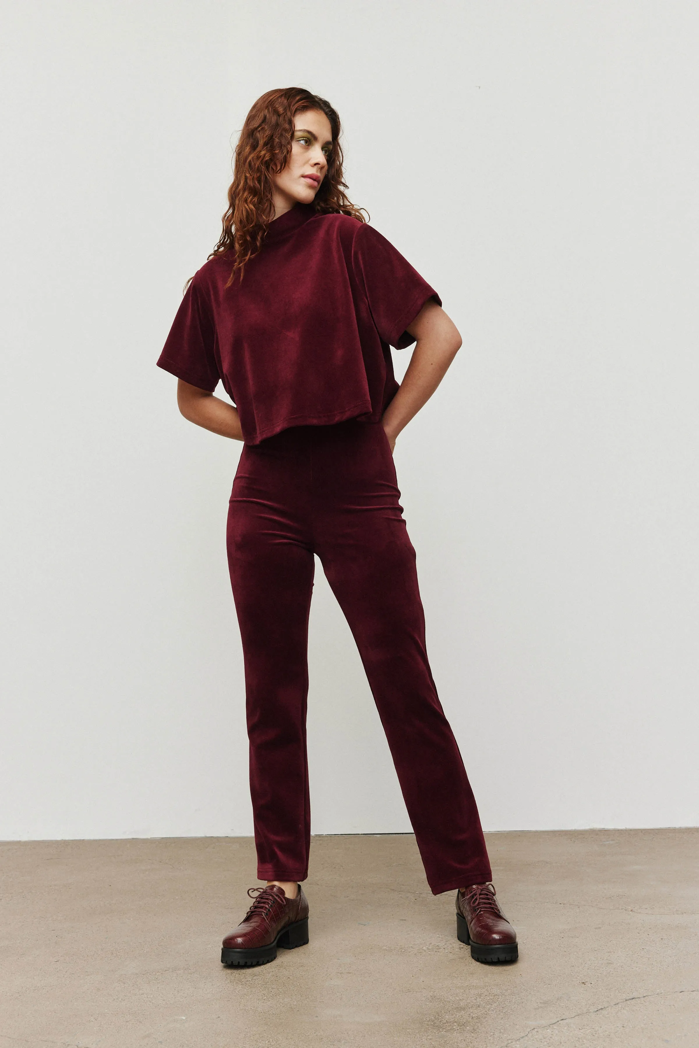 Flux Pant - Garnet Velour