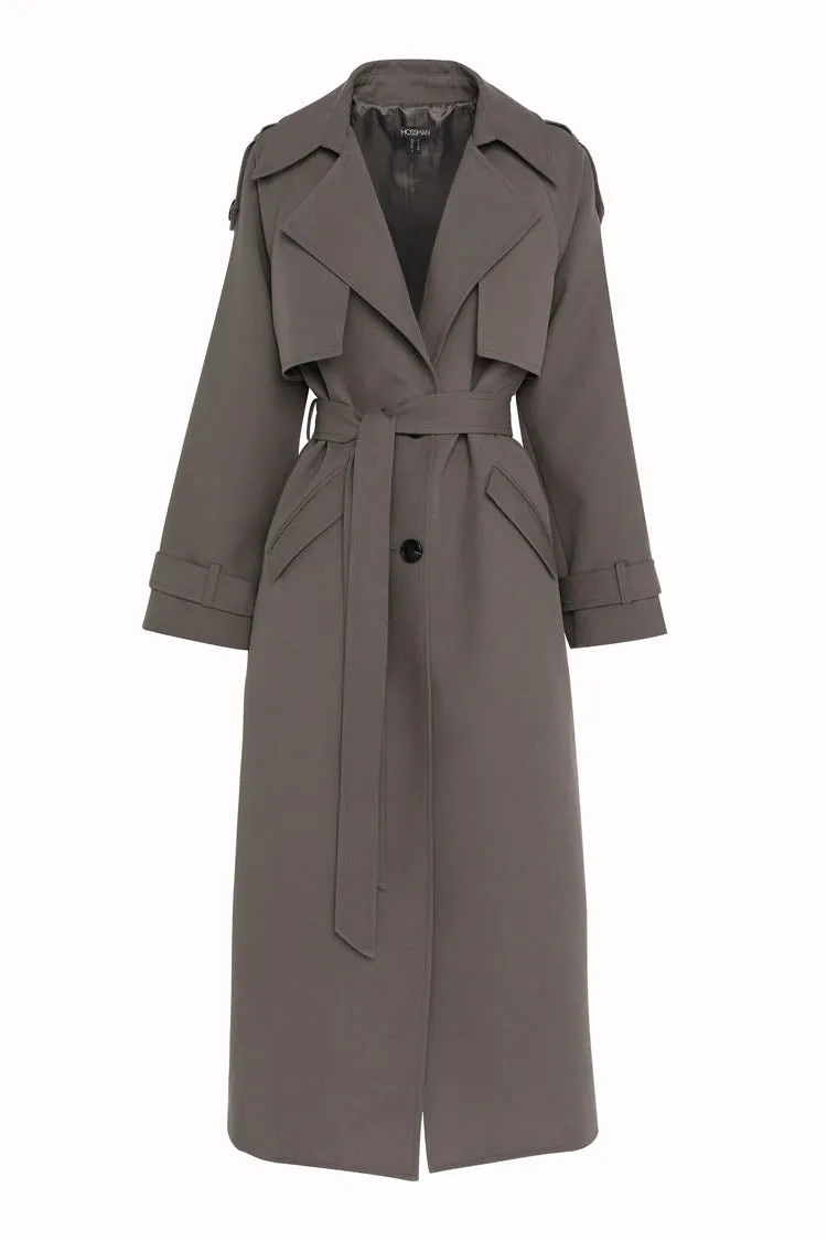 Franklin Trench Coat in Charcoal
