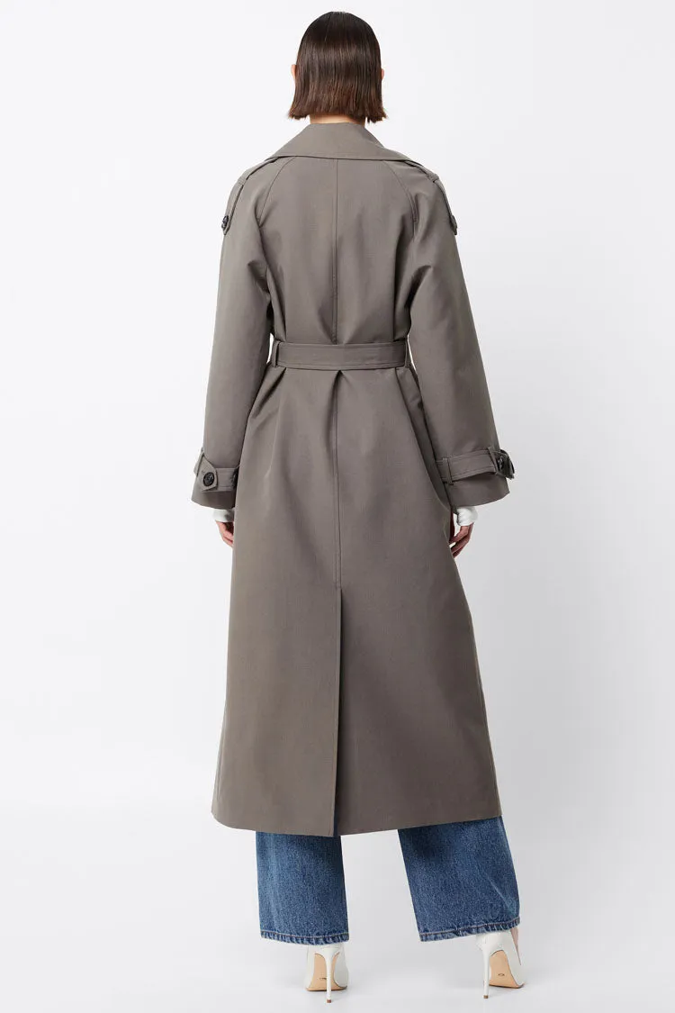 Franklin Trench Coat in Charcoal