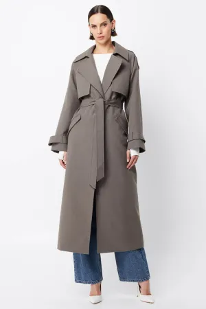 Franklin Trench Coat in Charcoal