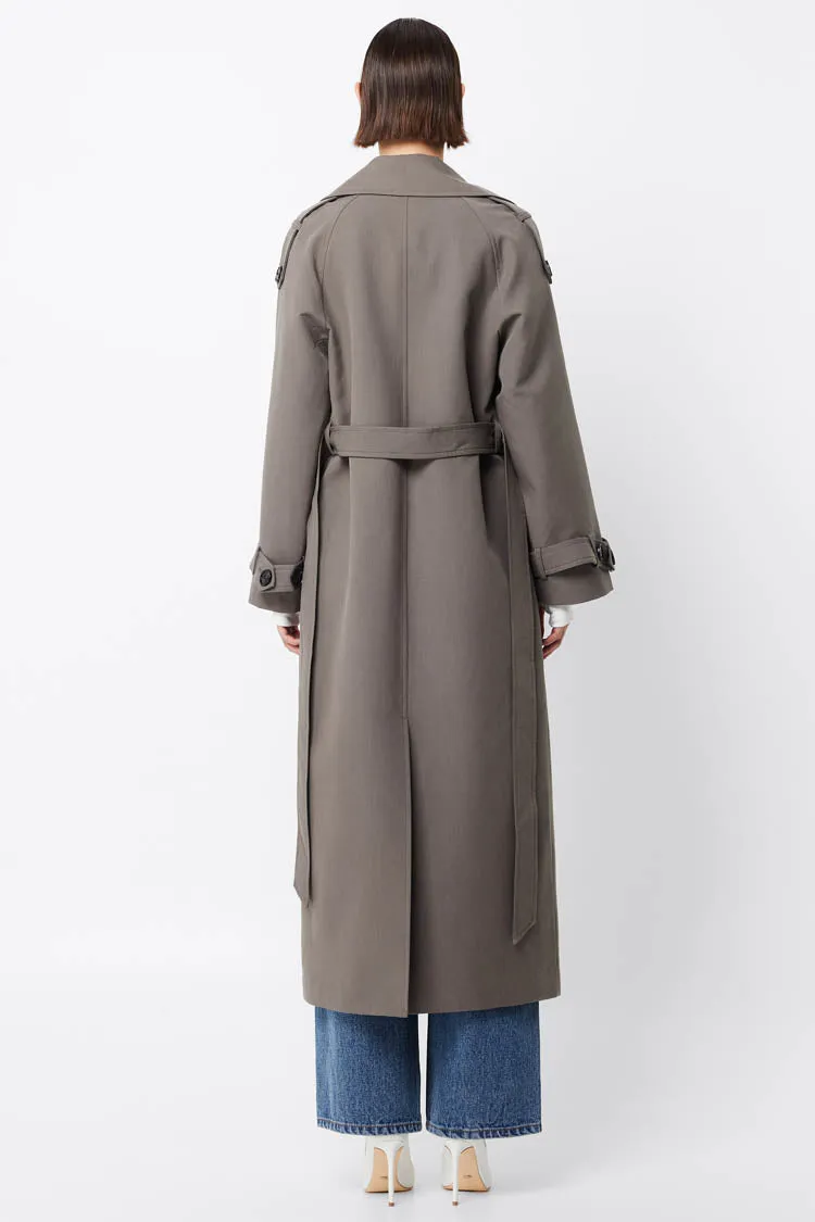 Franklin Trench Coat in Charcoal