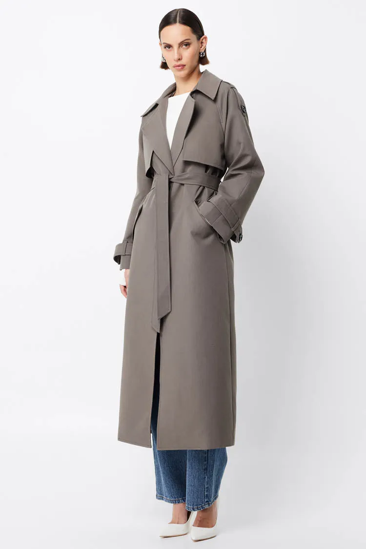 Franklin Trench Coat in Charcoal