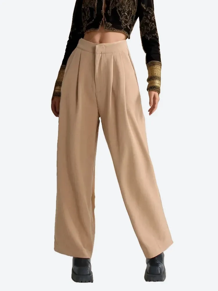 Free Shipping High Waist Slim Wide Leg Long Pants