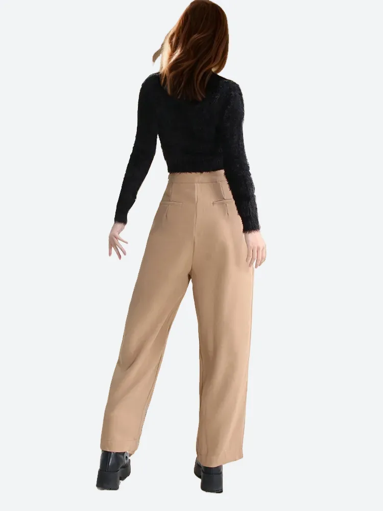 Free Shipping High Waist Slim Wide Leg Long Pants