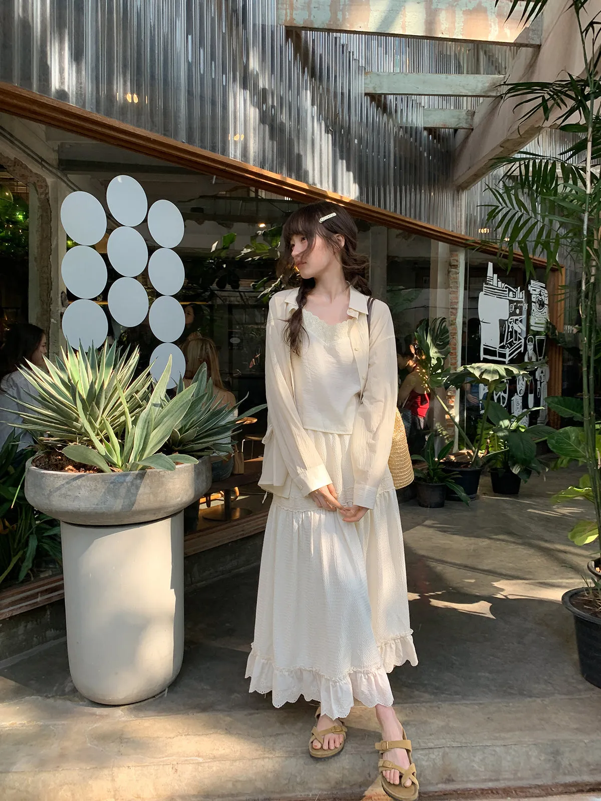 French lace A-line dress