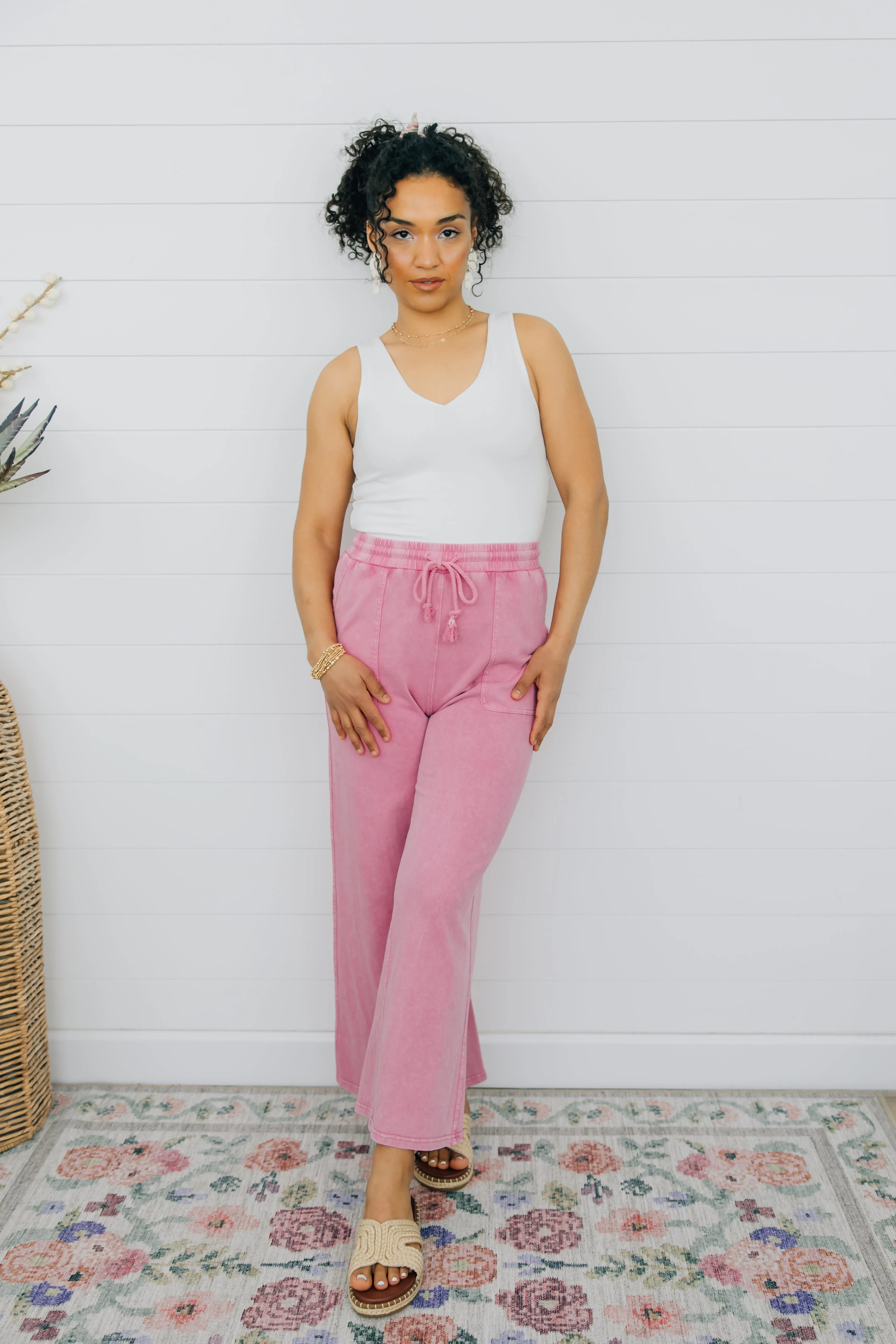 French Terry Wide Leg Pants