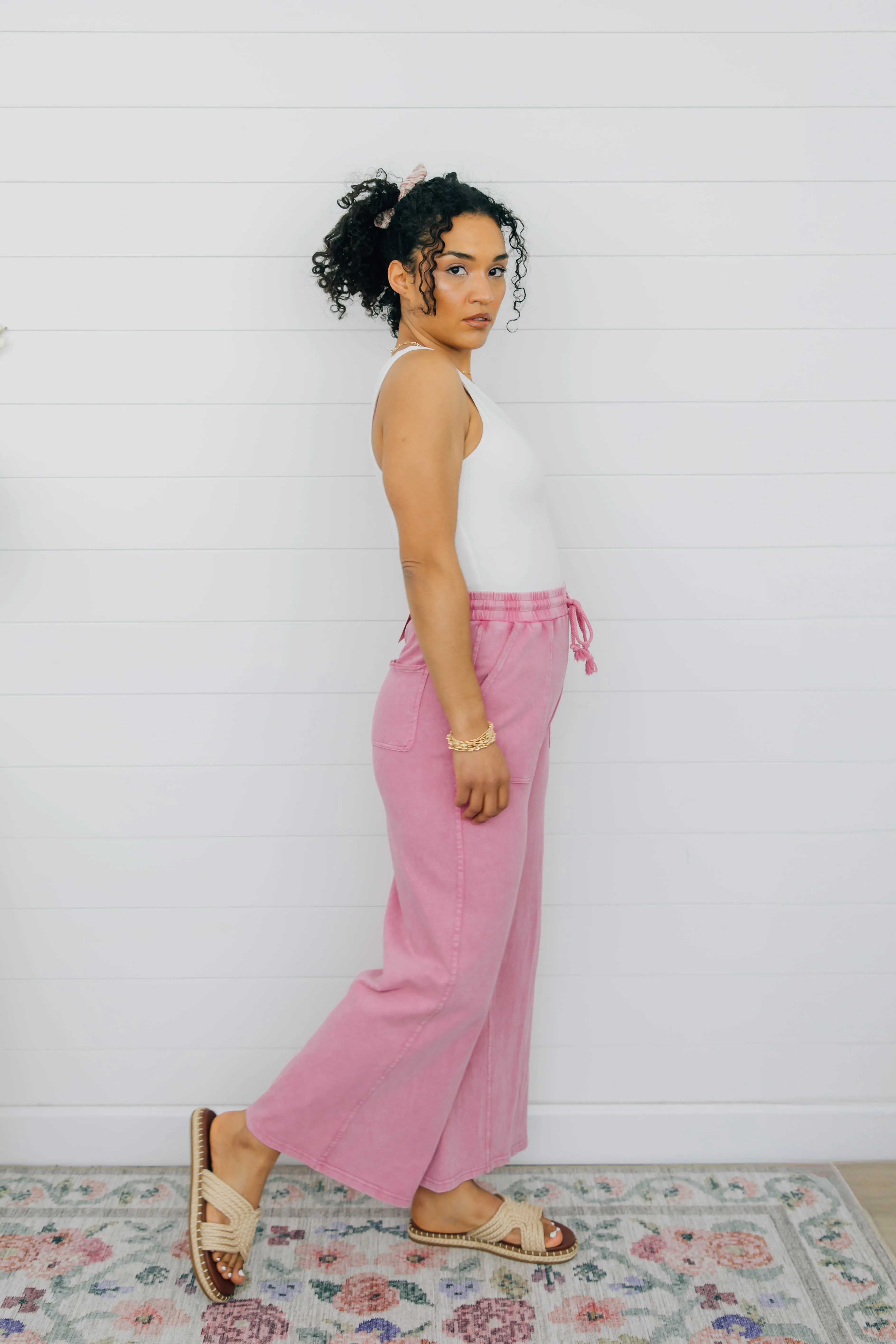 French Terry Wide Leg Pants